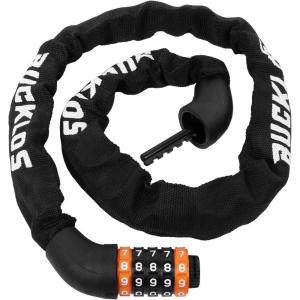 image:imageBUCKLOS Bike Chain Lock Heavy Duty Anti Theft 5 Digital Combination Bicycle Locks 33Ft 4Ft 5Ft for Bike Electric Scooter Ebike Motorcycle Door Gate Fence 6mm Thick CamouflageBlack