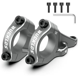 image:imageBUCKLOS Direct Mount Stem Mountain Bike 318mm 35mm Bar Clamp MTB Handlebar Stems 2 Pieces Lightweight Split High Rise Bicycle Stem Adjustable Extension 5864mm for Dual Crown Fork Downhill EnduroTITANIUM