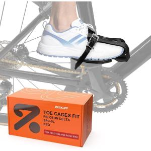 image:imageBucklos Toe Caged adapters for Peloton Bike   PedalsConvert Shimano SPDSL Look Delta Keo to Toe Cages Pedal with Strap Ride with SneakersIndoor Exercise Road Bike AccessoriesBlack