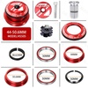 image:imageBUCKLOS 118 Bike Headset MTB Threadless 34 44 44506 4455 4456 41852mm Straight Tapered Tube Mountain Bikes Road Bicycle Double Sealed Bearings Headsets for Frame Fork Expander Plug Star Nut44506mmRed