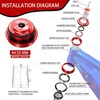 image:imageBUCKLOS 118 Bike Headset MTB Threadless 34 44 44506 4455 4456 41852mm Straight Tapered Tube Mountain Bikes Road Bicycle Double Sealed Bearings Headsets for Frame Fork Expander Plug Star Nut4455mmRed