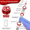 image:imageBUCKLOS 118 Bike Headset MTB Threadless 34 44 44506 4455 4456 41852mm Straight Tapered Tube Mountain Bikes Road Bicycle Double Sealed Bearings Headsets for Frame Fork Expander Plug Star Nut44506mmRed