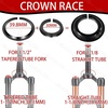image:imageBUCKLOS 118 Bike Headset MTB Threadless 34 44 44506 4455 4456 41852mm Straight Tapered Tube Mountain Bikes Road Bicycle Double Sealed Bearings Headsets for Frame Fork Expander Plug Star Nut4456mmBlack