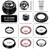 image:imageBUCKLOS 118 Bike Headset MTB Threadless 34 44 44506 4455 4456 41852mm Straight Tapered Tube Mountain Bikes Road Bicycle Double Sealed Bearings Headsets for Frame Fork Expander Plug Star Nut44506mmBlack