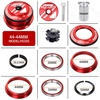 image:imageBUCKLOS 118 Bike Headset MTB Threadless 34 44 44506 4455 4456 41852mm Straight Tapered Tube Mountain Bikes Road Bicycle Double Sealed Bearings Headsets for Frame Fork Expander Plug Star Nut4444mmRed