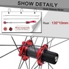 image:imageBUCKLOS 2627529 Mountain Bike Wheelset Carbon Hub MTB Wheels Quick Release Disc Brakes 24H LowResistant Flat Spokes Bike Wheels fit 711 Speed CassetteOnly Rear Wheel