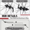 image:imageBUCKLOS Aluminum Alloy 700c Road Bike Wheelset 30mm Depth 20mm Wide Quick Release Rim Brake Bike Wheels Superlight Double Wall 24H Round Spokes1PairFrontRear Wheels