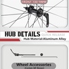 image:imageBUCKLOS Aluminum Alloy 700c Road Bike Wheelset 30mm Depth 20mm Wide Quick Release Rim Brake Bike Wheels Superlight Double Wall 24H Round SpokesOnly Front wheel