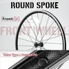 image:imageBUCKLOS Aluminum Alloy 700c Road Bike Wheelset 30mm Depth 20mm Wide Quick Release Rim Brake Bike Wheels Superlight Double Wall 24H Round SpokesOnly Front wheel