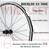 image:imageBUCKLOS Aluminum Alloy 700c Road Bike Wheelset 30mm Depth 20mm Wide Quick Release Rim Brake Bike Wheels Superlight Double Wall 24H Round SpokesOnly Rear wheel