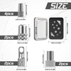 image:imageBUCKLOS Bike Tire Valve Stem Cap Set Presta Valve and Schrader Valve Caps Valve Cap with Valve Core Removing Function Presta Valve Adapter 10Pcs Fit Mountain Bike Road BikesTitanium