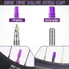 image:imageBUCKLOS Bike Tire Valve Stem Cap Set Presta Valve and Schrader Valve Caps Valve Cap with Valve Core Removing Function Presta Valve Adapter 10Pcs Fit Mountain Bike Road BikesPurple