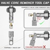 image:imageBUCKLOS Bike Tire Valve Stem Cap Set Presta Valve and Schrader Valve Caps Valve Cap with Valve Core Removing Function Presta Valve Adapter 10Pcs Fit Mountain Bike Road BikesTitanium