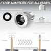 image:imageBUCKLOS Bike Tire Valve Stem Cap Set Presta Valve and Schrader Valve Caps Valve Cap with Valve Core Removing Function Presta Valve Adapter 10Pcs Fit Mountain Bike Road BikesSilver
