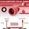 image:imageBUCKLOS Bike Tire Valve Stem Cap Set Presta Valve and Schrader Valve Caps Valve Cap with Valve Core Removing Function Presta Valve Adapter 10Pcs Fit Mountain Bike Road BikesRed