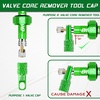 image:imageBUCKLOS Bike Tire Valve Stem Cap Set Presta Valve and Schrader Valve Caps Valve Cap with Valve Core Removing Function Presta Valve Adapter 10Pcs Fit Mountain Bike Road BikesGreen