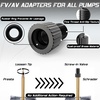 image:imageBUCKLOS Bike Tire Valve Stem Cap Set Presta Valve and Schrader Valve Caps Valve Cap with Valve Core Removing Function Presta Valve Adapter 10Pcs Fit Mountain Bike Road BikesBlack