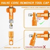 image:imageBUCKLOS Bike Tire Valve Stem Cap Set Presta Valve and Schrader Valve Caps Valve Cap with Valve Core Removing Function Presta Valve Adapter 10Pcs Fit Mountain Bike Road BikesOrange