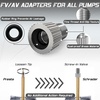 image:imageBUCKLOS Bike Tire Valve Stem Cap Set Presta Valve and Schrader Valve Caps Valve Cap with Valve Core Removing Function Presta Valve Adapter 10Pcs Fit Mountain Bike Road BikesTitanium