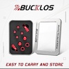 image:imageBUCKLOS Bike Tire Valve Stem Cap Set Presta Valve and Schrader Valve Caps Valve Cap with Valve Core Removing Function Presta Valve Adapter 10Pcs Fit Mountain Bike Road BikesRed