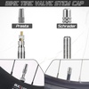 image:imageBUCKLOS Bike Tire Valve Stem Cap Set Presta Valve and Schrader Valve Caps Valve Cap with Valve Core Removing Function Presta Valve Adapter 10Pcs Fit Mountain Bike Road BikesTitanium