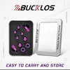 image:imageBUCKLOS Bike Tire Valve Stem Cap Set Presta Valve and Schrader Valve Caps Valve Cap with Valve Core Removing Function Presta Valve Adapter 10Pcs Fit Mountain Bike Road BikesPurple