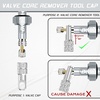 image:imageBUCKLOS Bike Tire Valve Stem Cap Set Presta Valve and Schrader Valve Caps Valve Cap with Valve Core Removing Function Presta Valve Adapter 10Pcs Fit Mountain Bike Road BikesSilver