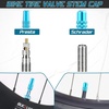 image:imageBUCKLOS Bike Tire Valve Stem Cap Set Presta Valve and Schrader Valve Caps Valve Cap with Valve Core Removing Function Presta Valve Adapter 10Pcs Fit Mountain Bike Road BikesBlue