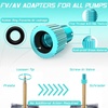 image:imageBUCKLOS Bike Tire Valve Stem Cap Set Presta Valve and Schrader Valve Caps Valve Cap with Valve Core Removing Function Presta Valve Adapter 10Pcs Fit Mountain Bike Road BikesTurquoise