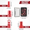 image:imageBUCKLOS Bike Tire Valve Stem Cap Set Presta Valve and Schrader Valve Caps Valve Cap with Valve Core Removing Function Presta Valve Adapter 10Pcs Fit Mountain Bike Road BikesRed