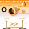 image:imageBUCKLOS Bike Tire Valve Stem Cap Set Presta Valve and Schrader Valve Caps Valve Cap with Valve Core Removing Function Presta Valve Adapter 10Pcs Fit Mountain Bike Road BikesOrange