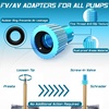 image:imageBUCKLOS Bike Tire Valve Stem Cap Set Presta Valve and Schrader Valve Caps Valve Cap with Valve Core Removing Function Presta Valve Adapter 10Pcs Fit Mountain Bike Road BikesBlue