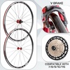 image:imageBUCKLOS Road Bike Wheel 700c Aluminum Alloy QR Wheels V Brake Clincher Double Wall Flat Spokes Bicycle Wheel Set Rear 711 Speed Wheelsets Hub 30mm Rims Bike AccessoriesFrontRear Wheels
