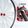 image:imageBUCKLOS Road Bike Wheel 700c Aluminum Alloy QR Wheels V Brake Clincher Double Wall Flat Spokes Bicycle Wheel Set Rear 711 Speed Wheelsets Hub 30mm Rims Bike AccessoriesFront Wheel Only