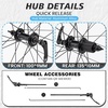 image:imageBUCKLOS Road Bike Wheelset 700c Rim Brake with 30mm Depth Rims232425C Clincher Aluminum Alloy Road Bike Wheels Suitable for 8910 Speed with Quick Release24Hole