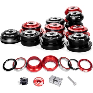 image:imageBUCKLOS 118 Bike Headset MTB Threadless 34 44 44506 4455 4456 41852mm Straight Tapered Tube Mountain Bikes Road Bicycle Double Sealed Bearings Headsets for Frame Fork Expander Plug Star Nut3434mmRed