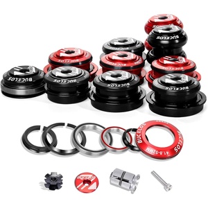 image:imageBUCKLOS 118 Bike Headset MTB Threadless 34 44 44506 4455 4456 41852mm Straight Tapered Tube Mountain Bikes Road Bicycle Double Sealed Bearings Headsets for Frame Fork Expander Plug Star Nut41852mmRed