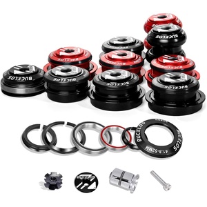 image:imageBUCKLOS 118 Bike Headset MTB Threadless 34 44 44506 4455 4456 41852mm Straight Tapered Tube Mountain Bikes Road Bicycle Double Sealed Bearings Headsets for Frame Fork Expander Plug Star Nut41852mmBlack