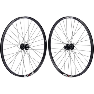image:imageBUCKLOS 27529 in Thru Axle Mountain Bike Wheelset Front 15  100mm Rear 12  142mm MTB Wheelset Dual Disc Brakes Double Wall Clincher 1925 32H Bike Wheels Fit 891011s Cassette XC AM DH29