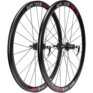 image:imageBUCKLOS 700C Road Bike Wheelset DiscRim Brake with Carbon Hub 40mm Depth Road Bike Wheels Support 891011 Speed Clincher 1825c 700c Bike Wheel Thru Quick Release24H Spokes