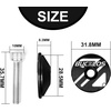 image:imageBUCKLOS 1 18 inch AluminumCarbon Fiber Bicycle Headset Top Cap Star Nut Plug Bolt Stem Expanding Nut BoltAL6061Black