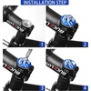 image:imageBUCKLOS 1 18 inch AluminumCarbon Fiber Bicycle Headset Top Cap Star Nut Plug Bolt Stem Expanding Nut BoltAL6061Blue