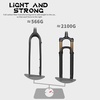 image:imageBUCKLOS 118 2627529 Rigid Full Carbon MTB Front Fork 15  110mm Thru Axle 286mm Threadless Tapered Steerer Ultralight 3K T800 Disc Brake Mountain Bike Front Forks External Routing