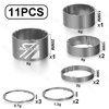 image:imageBUCKLOS 11PCS Headset Spacer Bike 118 Fork Stem Aluminum Carbon Fiber Washer  20 15 10 5 3 2 mm Mountain Bikes Road Bicycle Threadless Ultralight Headset Spacers fit MTB Road BMX Folding BikesTitanium