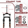 image:imageBUCKLOS 26 x 40 inch Fat Tire MTB Suspension Fork 100mm Travel Spacing Hub 135mm 1 18 Straight Tube Manual Lockout 9mm QR Oil Spring Front Forks fit Snow Beach XC Mountain Bike26