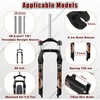 image:imageBUCKLOS 26 x 40 inch Fat Tire MTB Suspension Fork 100mm Travel Spacing Hub 135mm 1 18 Straight Tube Manual Lockout 9mm QR Oil Spring Front Forks fit Snow Beach XC Mountain Bike26