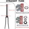 image:imageBUCKLOS 286mm 700C Full Carbon Fiber Road Bike Rigid Fork CType Clamp Brake 118 Threadless Straight Tube Superlight 3K T800 Bicycle Front ForkMATTE