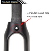image:imageBUCKLOS 286mm 700C Full Carbon Fiber Road Bike Rigid Fork CType Clamp Brake 118 Threadless Straight Tube Superlight 3K T800 Bicycle Front ForkMATTE