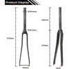 image:imageBUCKLOS 286mm 700C Full Carbon Fiber Road Bike Rigid Fork CType Clamp Brake 118 Threadless Straight Tube Superlight 3K T800 Bicycle Front ForkMATTE