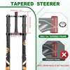image:imageBUCKLOS Fat Tire 50 2026 inch Air Electric Mountain Bike Inverted Suspension Fork Thru Axle 15  150mm 140180mm Travel Rebound Adjustment Tapered Front Forks for Snow Beach EBike MTBdoublecrown20